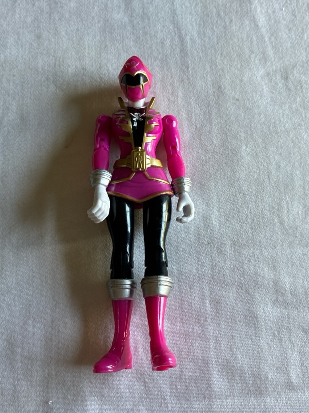 Power Ranger Pink and Black Ranger Figure with Gold Accents